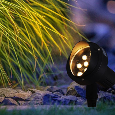 Грунтовый светильник  09401-0.7-001U LED9W BK+WW