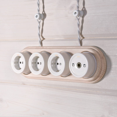 Изолятор Накладные ретро механизмы Ретро белые W6431401