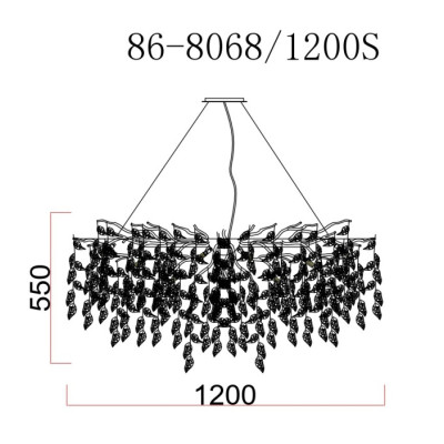 Подвесная люстра  86-8068/1200S