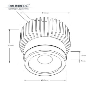 Светодиодный модуль  Raumberg12W3000K