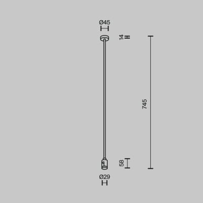 Крепление потолочное Accessories for tracks Flarity TRA159C-B1-BS