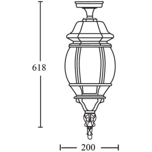 Потолочный светильник уличный AMERICA L 83405LA Bl