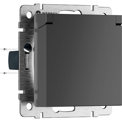 Розетка Встраиваемые механизмы графит матовый W1171264